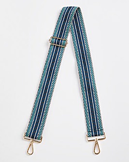 Turquoise Stripe Bag Strap