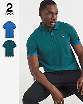 Voi 2 Pack Storm Contrast Polo Shirts Long