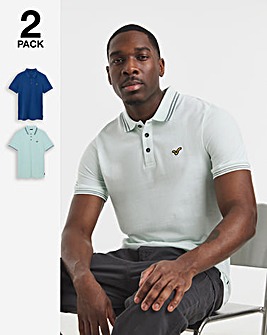 Voi 2 Pack Storm Tipped Polo Shirts Long