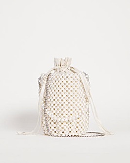 Pearl Bucket Bag With Chain Strap