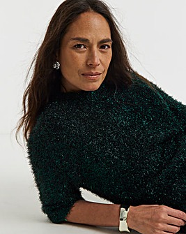 Pink Tinsel Short Sleeve Jumper