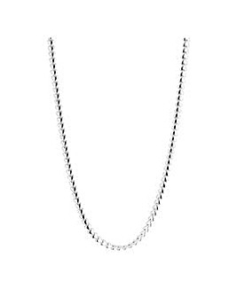 Simply Silver Sterling Silver 925 Heart Row Allway Necklace