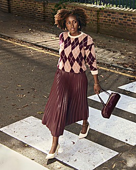 Pink Multi Argyle Jumper