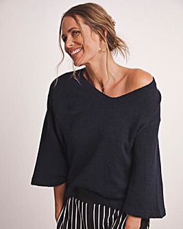Anthology V Neck Half Sleeve Jumper