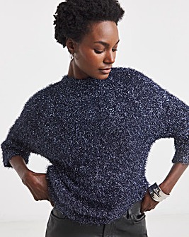 Blush V Neck Tinsel Tunic
