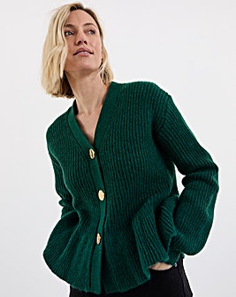 Peplum Knit Cardigan