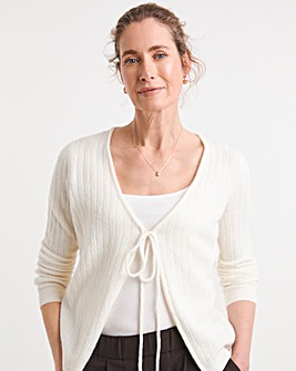 Ribbed Tie Front Cardigan