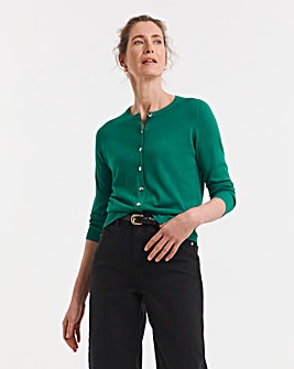 Knitted Crew Neck Cardigan