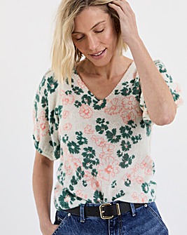 Printed Short Sleeve Jumper