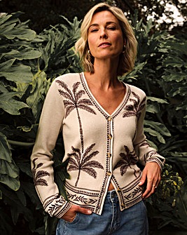 Graphic Knitted Cardigan