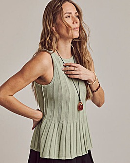 Anthology Peplum Knitted Tank Top