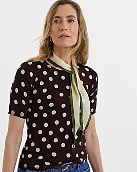 Polka Dot Knitted Jumper