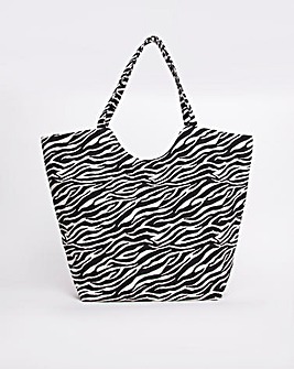 Zebra Straw Bag