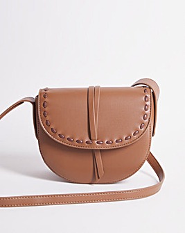 Anise Premium Recycled Faux Leather Crossbody Saddle Bag
