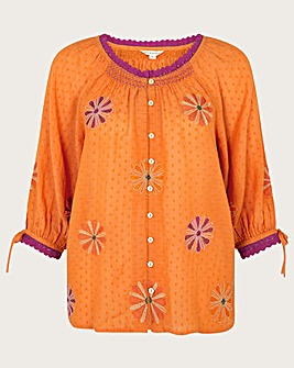 Monsoon Floral Embroidered Top