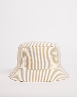 Neutral Stripe Bucket Hat
