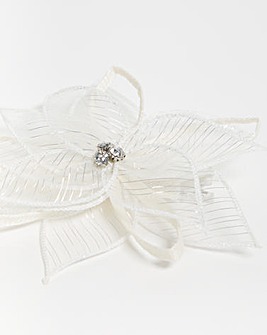 Sinamay Flower fascinator With Diamante On Clip