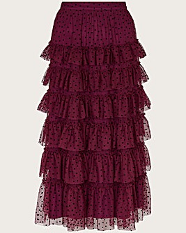 Monsoon Della Dotty Tiered Skirt