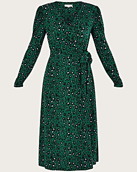 Monsoon Print Wrap Dress