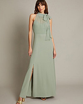 Monsoon Monika Halter Chiffon Maxi Dress