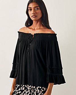 Monsoon Ava Off-The-Shoulder Smock Top