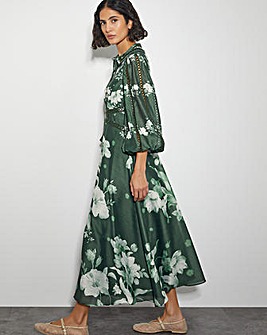 Monsoon Amari Floral Midi Shirt Dress