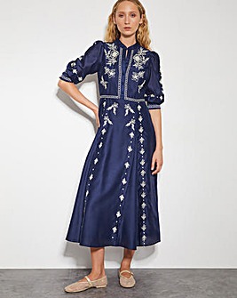 Monsoon Nadia Midi Shirt Dress