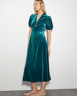 Monsoon Veronique Velvet Bow Midi Dress