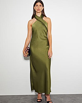 Monsoon Jodie Halter Satin Maxi Dress