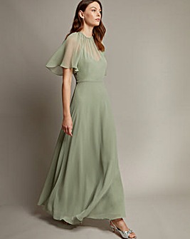 Monsoon Mona Angel Sleeve Maxi Dress