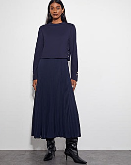 Monsoon Penny Pleated Midi Dress