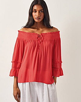 Monsoon Ava Off-The-Shoulder Smock Top