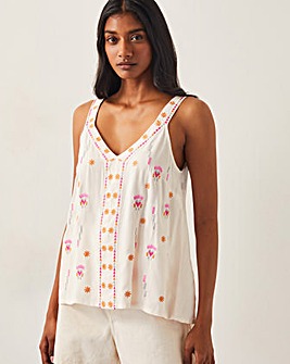 Monsoon Fia Embroidered Cami Top