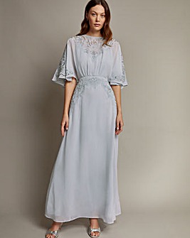 Monsoon Tatiana Angel Sleeve Embellished Maxi Dress