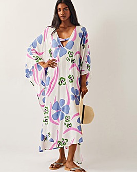 Monsoon Fiona Maxi Print Kaftan