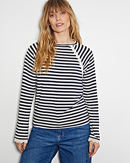 Monsoon Sadie Stripe Jersey Top