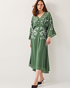 Monsoon Hannah Embroidered Tea Dress