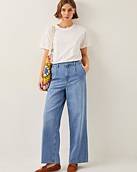 Monsoon Justine Pleat Wide Leg Jeans