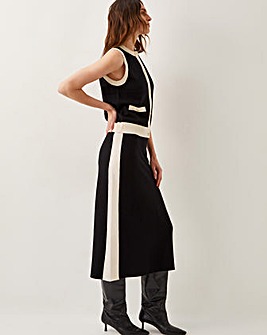 Monsoon Narla Side Stripe Knit Midi Skirt