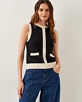 Monsoon Sala Two Tone Knit Vest