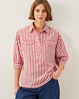 Monsoon Liv 3/4 Sleeve Stripe Shirt