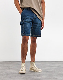 Axel Mid Length Cargo Denim Short