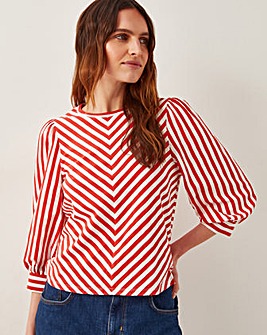 Monsoon Sally Stripe Jersey Top