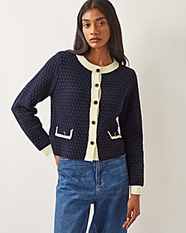 Monsoon Nancy Smart Waffle Knit Cardigan