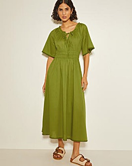 Monsoon Nora Cotton Midi Dress