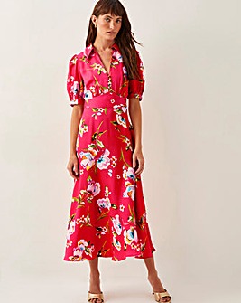 Monsoon Meredith Floral Midi Shirt Dress