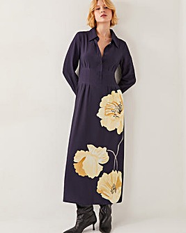 Monsoon Fearne Floral Midi Shirt Dress