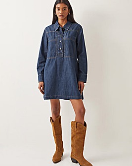 Monsoon Nara Denim Tunic Shirt Dress