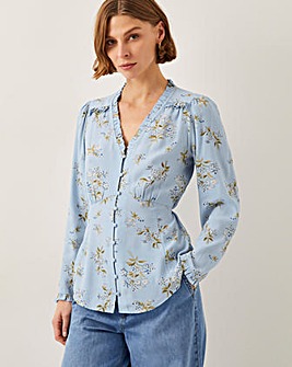 Monsoon Sarah Floral Button Blouse