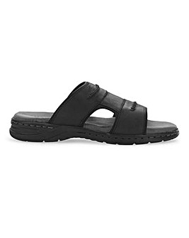 Leather Cushioned Mule Sandal Standard Fit